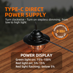 lampa led superfire t57, 320lm, acumulator 2000mah, incarcare usb-c, lumina rosie, 7 moduri de iluminare