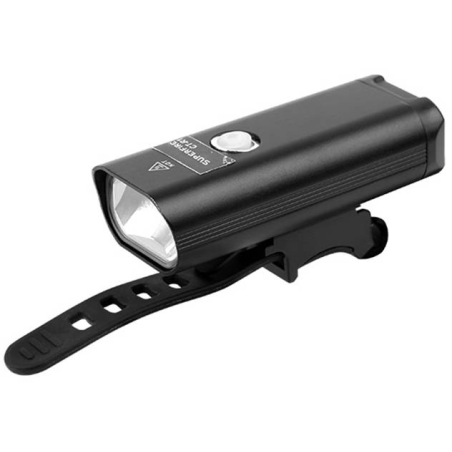 lanterna led pentru bicicleta supfire gt-r1, 200lumeni, acumulator 1800 mah, usb