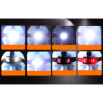 lanterna led pentru cap superfire hl25, 700lm, 210m, 1200mah, lumina rosie, control miscare