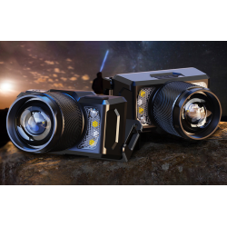 lanterna led pentru cap superfire hl25, 700lm, 210m, 1200mah, lumina rosie, control miscare