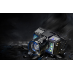 lanterna led pentru cap superfire hl25, 700lm, 210m, 1200mah, lumina rosie, control miscare