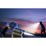 lanterna led pentru cap superfire hl25, 700lm, 210m, 1200mah, lumina rosie, control miscare