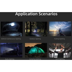 lanterna led superfire d18, 2000lm, 226m, 5200mah, incarcare usb-c, 36w