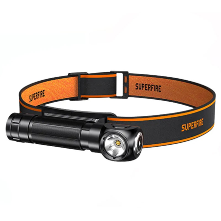 lanterna multifunctionala led superfire th04, usb, 600lm, 120m, incarcare usb-c, suport cap, prindere magnetica