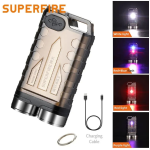 lanterna de buzunar tip breloc superfire em01, 800lm, 500mah, usb c, lumina de urgenta lanterna de buzunar tip breloc superfire em01, 800lm, 500mah, usb c, lumina de urgenta