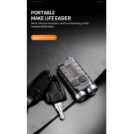 lanterna de buzunar tip breloc superfire em01, 800lm, 500mah, usb c, lumina de urgenta lanterna de buzunar tip breloc superfire em01, 800lm, 500mah, usb c, lumina de urgenta