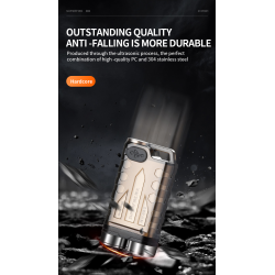 lanterna de buzunar tip breloc superfire em01, 800lm, 500mah, usb c, lumina de urgenta