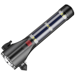 lanterna solara led superfire d30, usb-c, 310lm, 120m, 200mah, sonerie, lumina de urgenta