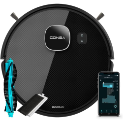 robot de aspirare conga eternal max ultimate, 4 in 1, 3000 pa, laser, autonomie 110 minute, rezervor lichide si praf, functie mo