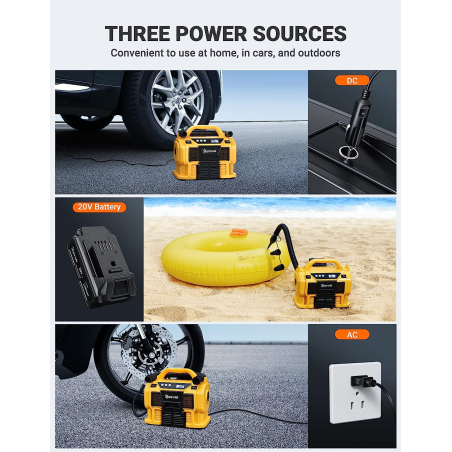 compresor portabil cu acumulator astroai 3plye, 12v dc, 160psi, digital, structura metalica, adaptoare incluse