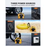 compresor portabil cu acumulator astroai 3plye, 12v dc, 160psi, digital, structura metalica, adaptoare incluse