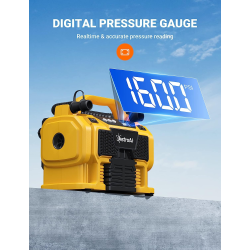 compresor portabil cu acumulator astroai 3plye, 12v dc, 160psi, digital, structura metalica, adaptoare incluse