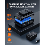 compresor portabil cu acumulator astroai 3plye, 12v dc, 160psi, digital, structura metalica, adaptoare incluse