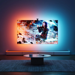 banda led govee h605c envisual tv backlight t2 rgbic, wi-fi+bluetooth, dual camera, 55-65 inch, 60 leds m