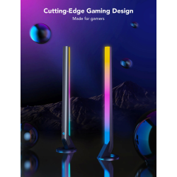 set 2 buc lampa led govee h6047 rgbic wi-fi gaming light bars with smart controller, wifi