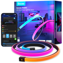 banda led neon rope lights govee h61c3 rgbic, sincronizare muzica, wi-fi+bluetooth, 3m