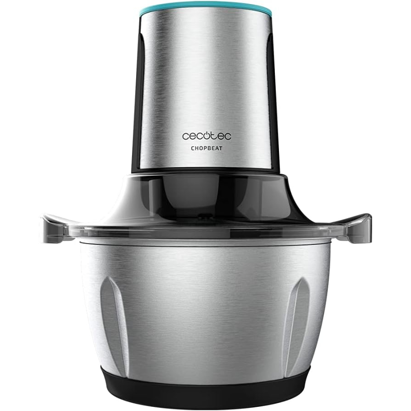 tocator cecotec chopbeat 1500 titanblack, 600w, 1.5 l, lame titan, vas inox, 2 viteze