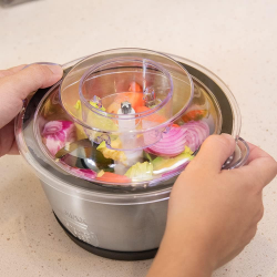 tocator cecotec chopbeat 1500 titanblack, 600w, 1.5 l, lame titan, vas inox, 2 viteze