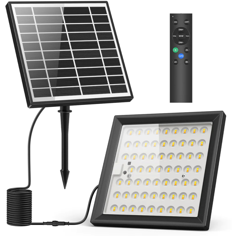 proiector led ustellar ut88210 30w, panou solar, ip65, 4500mah, telecomanda