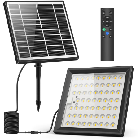 proiector led ustellar ut88210 30w, panou solar, ip65, 4500mah, telecomanda