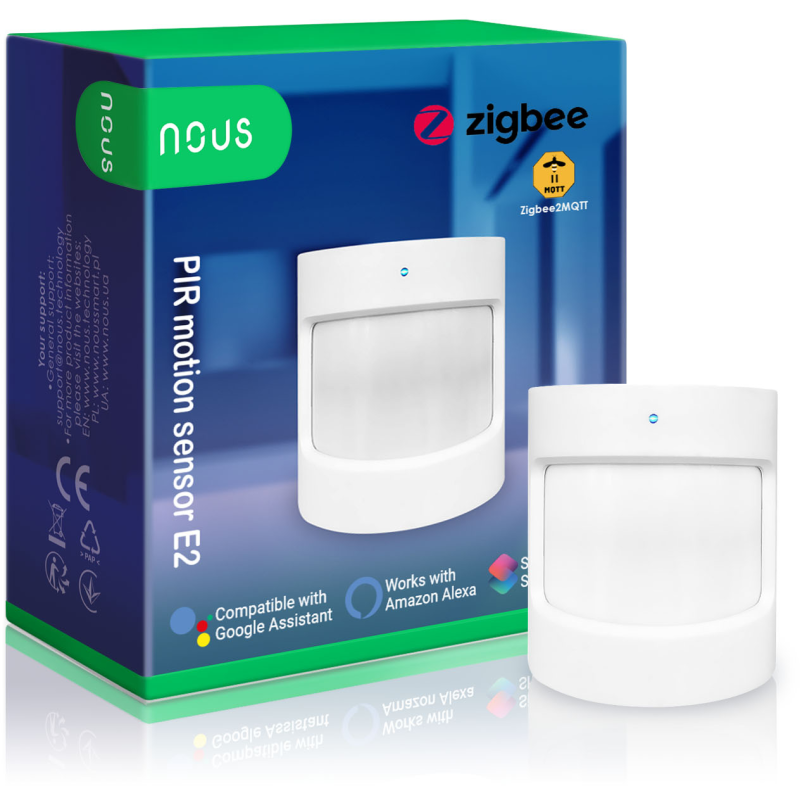 senzor smart de miscare pir nous e2, zigbee