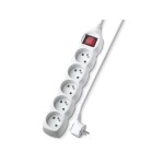 Conductoare de extensie cu mai multe sertare, Prelungitor 5 prize 5m Geti GEC55S cu comutator -1, dioda.ro