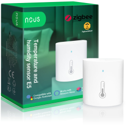 senzor smart de temperatura si umiditate nous e5, zigbee