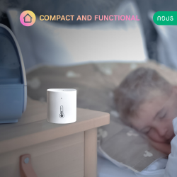 senzor smart de temperatura si umiditate nous e5, zigbee