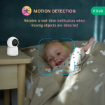 camera de supraveghere ip wifi nous w2 smart, interior, full hd, 2mp, detectare micare, night vison, rotire