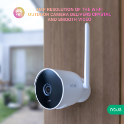 camera de supraveghere ip wifi nous w7p smart, exterior, 3mp, detectare micare, night vision