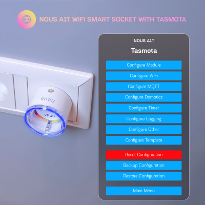 set 4 prize inteligente wifi nous a1t, 16a - tasmota