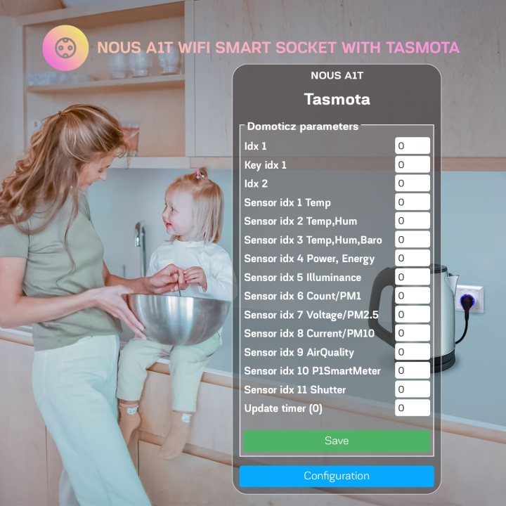 set 4 prize inteligente wifi nous a1t, 16a - tasmota