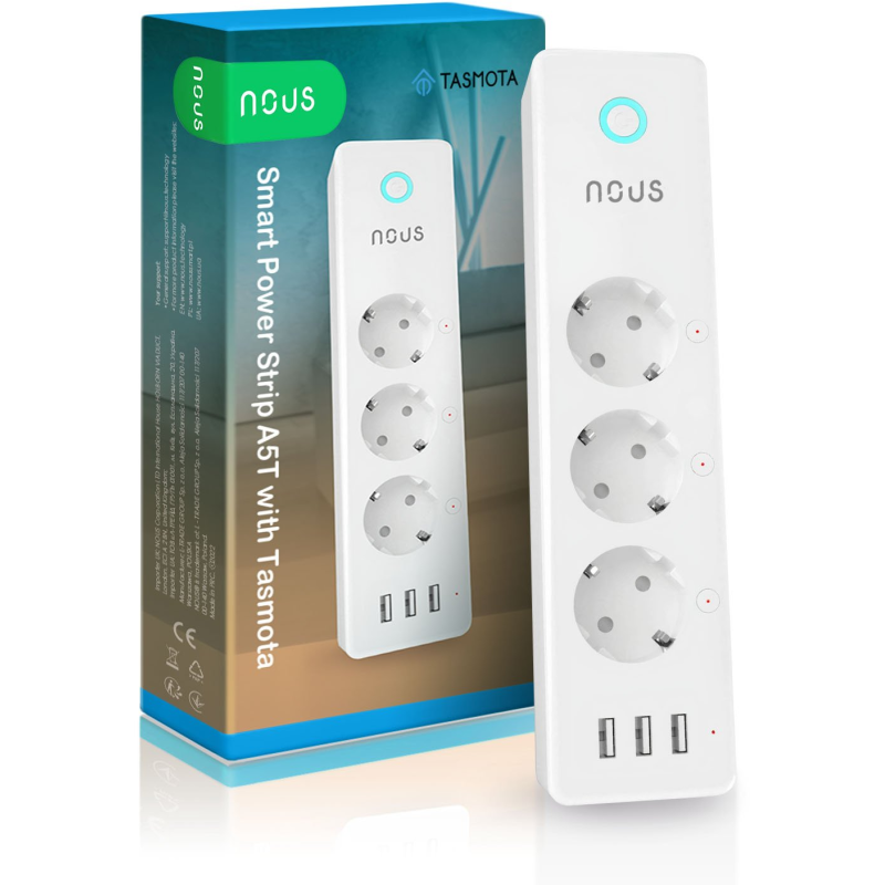 prelungitor smart nous a5t, wifi, 15a, tasmota prelungitor smart nous a5t, wifi, 15a, tasmota
