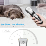 set masina profesionala de tuns caini, pisici sau alte animale, rovo t3, fara fir, titan ceramica, foarfece incluse