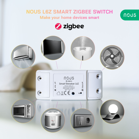 releu wireless nous l6z, 10a, zigbee