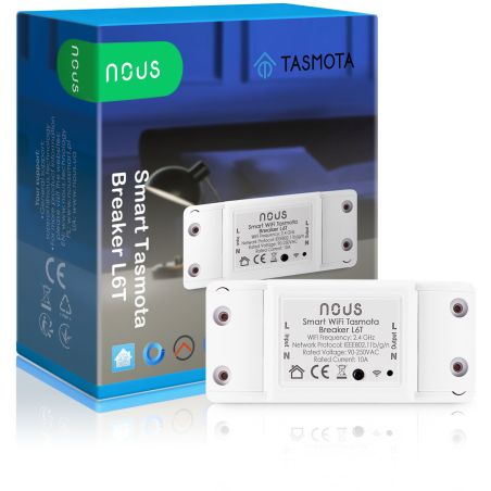 releu wireless nous l6t, 10a, tasmota