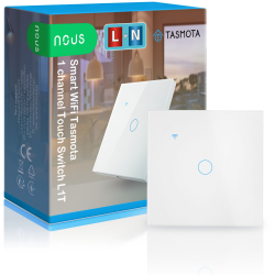 intrerupator inteligent nous l1t wifi, tasmota, touch, 1 canal