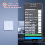 intrerupator inteligent nous l1t wifi, tasmota, touch, 1 canal
