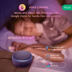 set 2 becuri led rgb smart nous p3z zigbee, e27, control din aplicatie