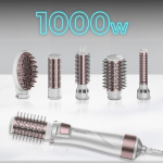 set perie rotativa cu 5 capete cecotec bamba ceramiccare 5in1 pro ceramica, 1000w, perie pentru indreptat parul, perie electrica