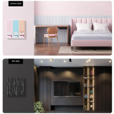 intrerupator smart sonoff t5-2c-86 wif cu full touch (2 canale), lumina led 10a 2400w