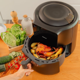 friteuza cu aer cald, fara ulei cecotec cecofry rain, pulverizator, 1550w, 5.5l, control tactil, 8 programe, pulverizare automat