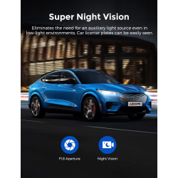 camera auto dvr azdome m550pro, dubla, 4k, wifi, gps ,5ghz, wdr, g-sensor, mod parcare, card 64gb inclus