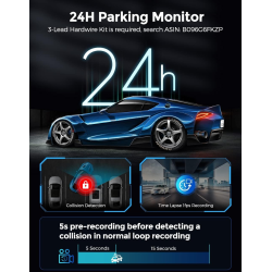 camera auto dvr azdome m550pro, dubla, 4k, wifi, gps ,5ghz, wdr, g-sensor, mod parcare, card 64gb inclus