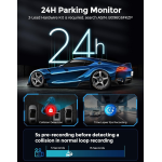 camera auto dvr azdome m550pro, dubla, 4k, wifi, gps ,5ghz, wdr, g-sensor, mod parcare, card 64gb inclus