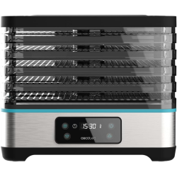 deshidrator cu 5 tavi cecotec vitadry pro, inaltime reglabila, ecran digital, timer, 35-70  c