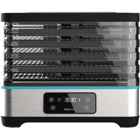 deshidrator cu 5 tavi cecotec vitadry pro, inaltime reglabila, ecran digital, timer, 35-70  c