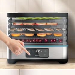 deshidrator cu 5 tavi cecotec vitadry pro, inaltime reglabila, ecran digital, timer, 35-70  c