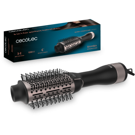 perie electrica fixa cecotec bamba ceramiccare unique, 1200 w, 3 trepte de caldura, 2 viteze