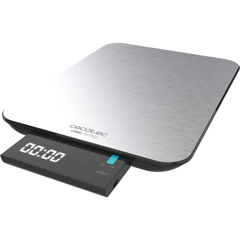 cantar de bucatarie cecotec smart cook control 9000, inox, 10kg,  rezistent la apa, masurare solode si lichide